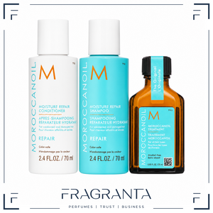 Moroccanoil Repair Moisture Travel Trio Set Shampoo 70ml + Conditioner 70ml + Hairoil 25ml – product image